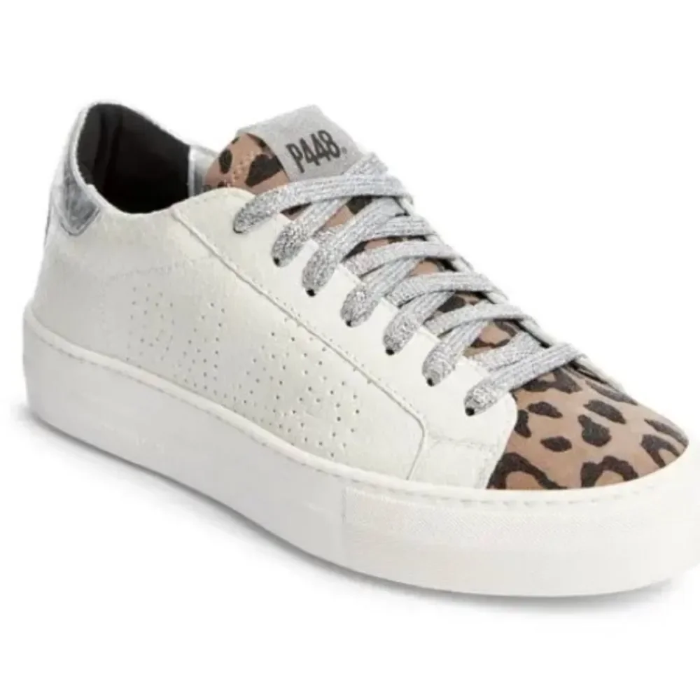 P448 Thea Platform Sneaker in Python Roccia - Picture 1 of 6